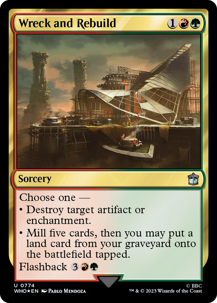 Image of Wreck and Rebuild (Surge Foil) (WHO-774) - Doctor Who Foil