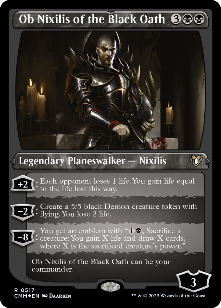 Image of Ob Nixilis of the Black Oath (CMM-517) - Commander Masters Etched Foil