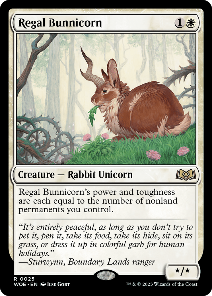 Image of Regal Bunnicorn (WOE-025) - Wilds of Eldraine Foil