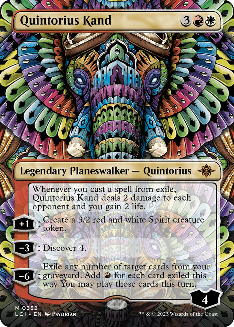 Image of Quintorius Kand (0352) (Borderless) (LCI-352) - The Lost Caverns of Ixalan (Borderless) Foil