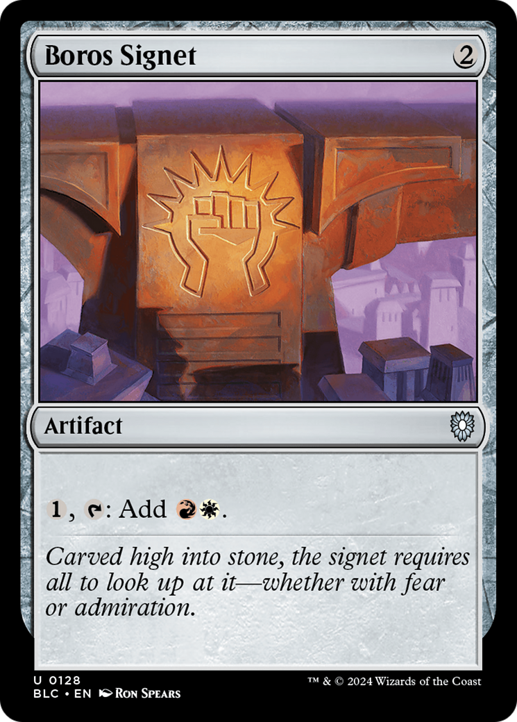 Image of Boros Signet (BLC-128) - Bloomburrow Commander