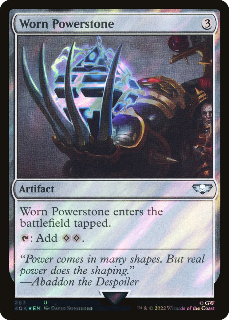 Image of Worn Powerstone (Surge Foil) (40K-263) - Warhammer 40,000 Commander Foil