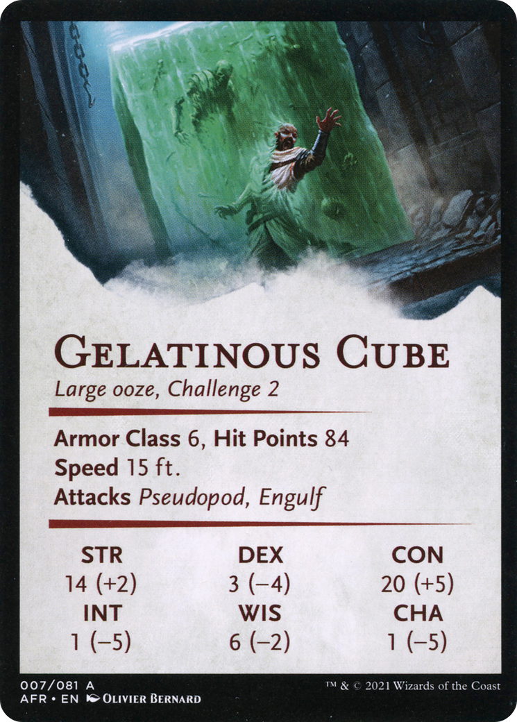 Image of Gelatinous Cube // Gelatinous Cube (AAFR-007) - Adventures in the Forgotten Realms Art Series (Borderless) Foil