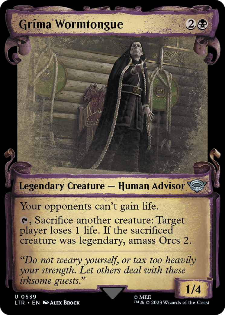 Image of Grima Wormtongue (Showcase Scrolls) (LTR-539) - The Lord of the Rings: Tales of Middle-earth: (Showcase) Foil