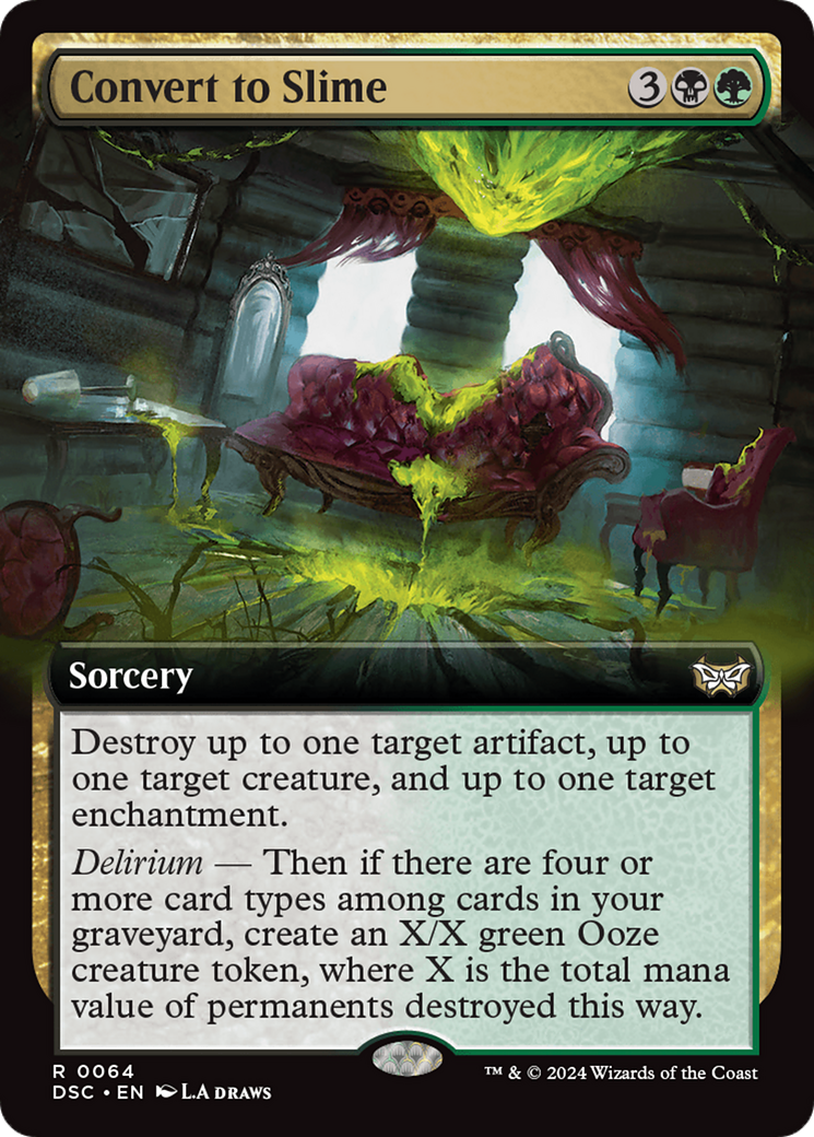 Image of Convert to Slime (Extended Art) (DSC-064) - Duskmourn: House of Horror Commander: (Extended Art)