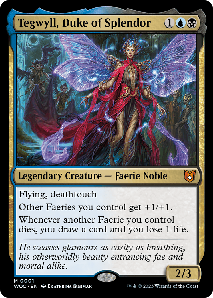 Image of Tegwyll, Duke of Splendor (WOC-001) - Wilds of Eldraine Commander Foil