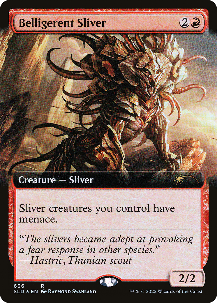 Image of Belligerent Sliver (Extended Art) (SLD-636) - Secret Lair Drop: (Extended Art) Foil