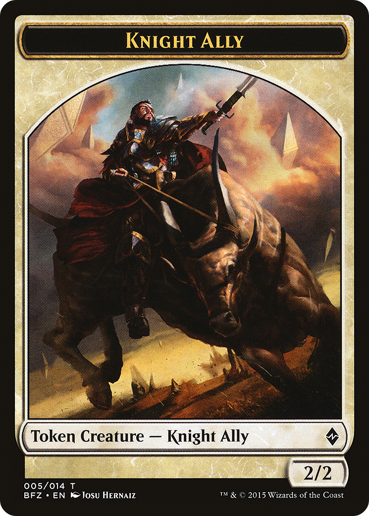 Image of Knight Ally Token (BFZ-005) - Battle for Zendikar Tokens