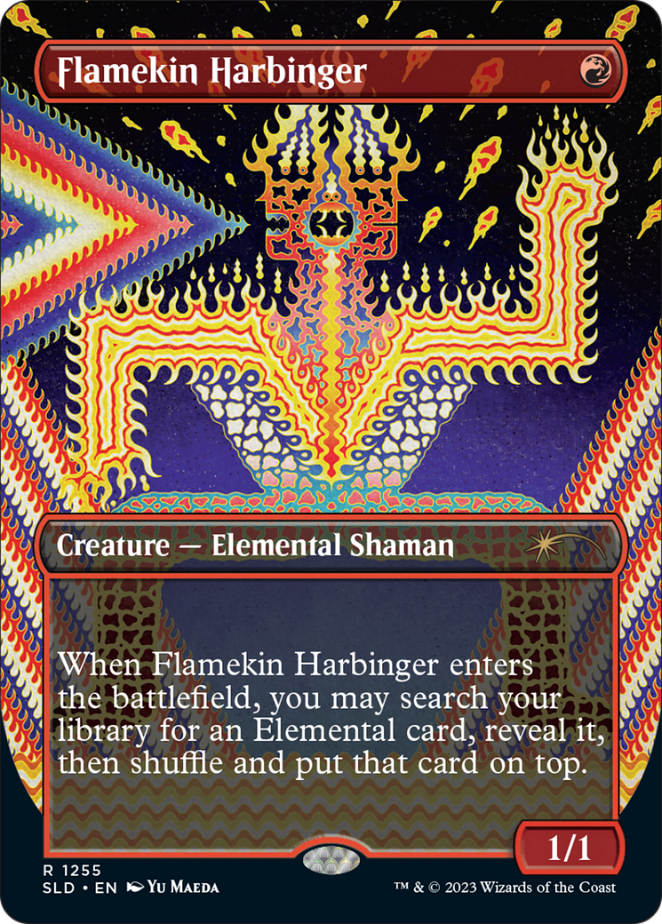 Image of Flamekin Harbinger (SLD-1255) - Secret Lair Drop (Borderless) Foil