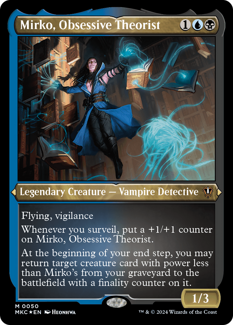 Image of Mirko, Obsessive Theorist (Display Commander) - Thick Stock (MKC-050) - Murders at Karlov Manor Commander Foil