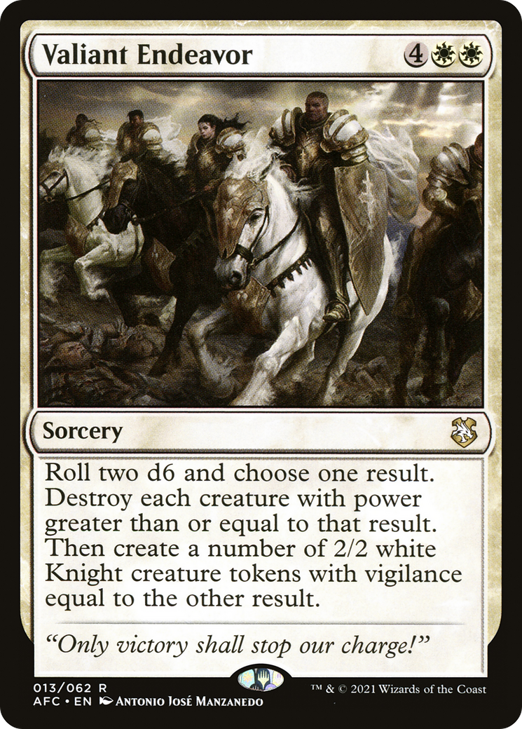 Image of Valiant Endeavor (AFC-013) - Forgotten Realms Commander