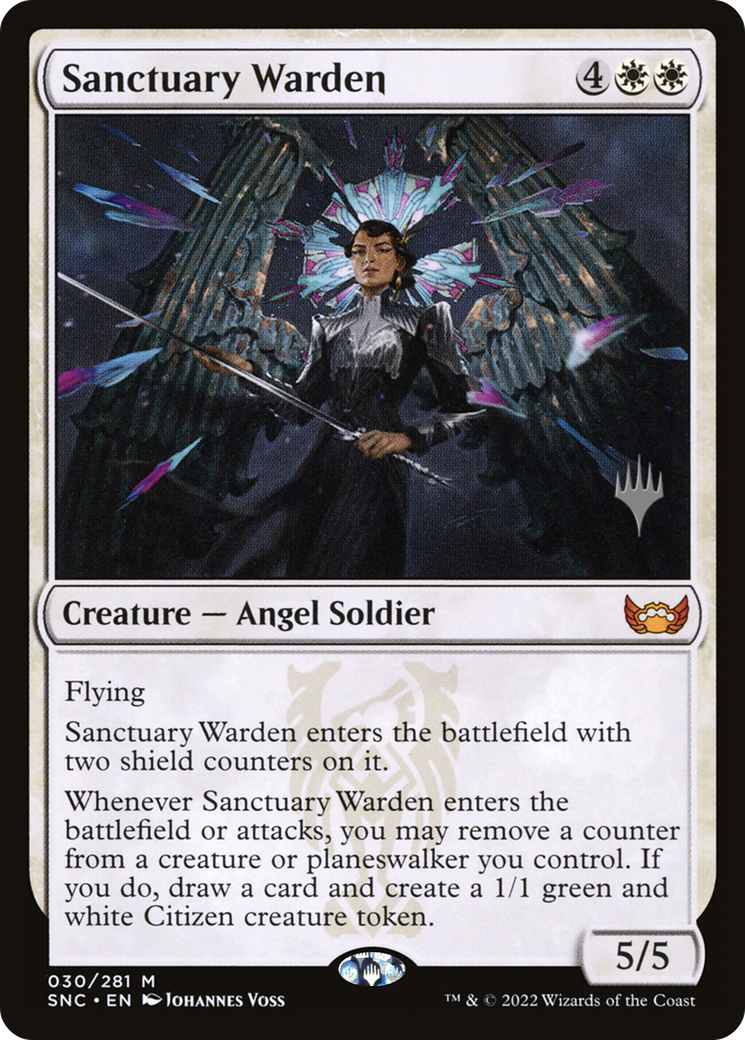 Image of Sanctuary Warden (PPSNC-30P) - Streets of New Capenna Promos Foil