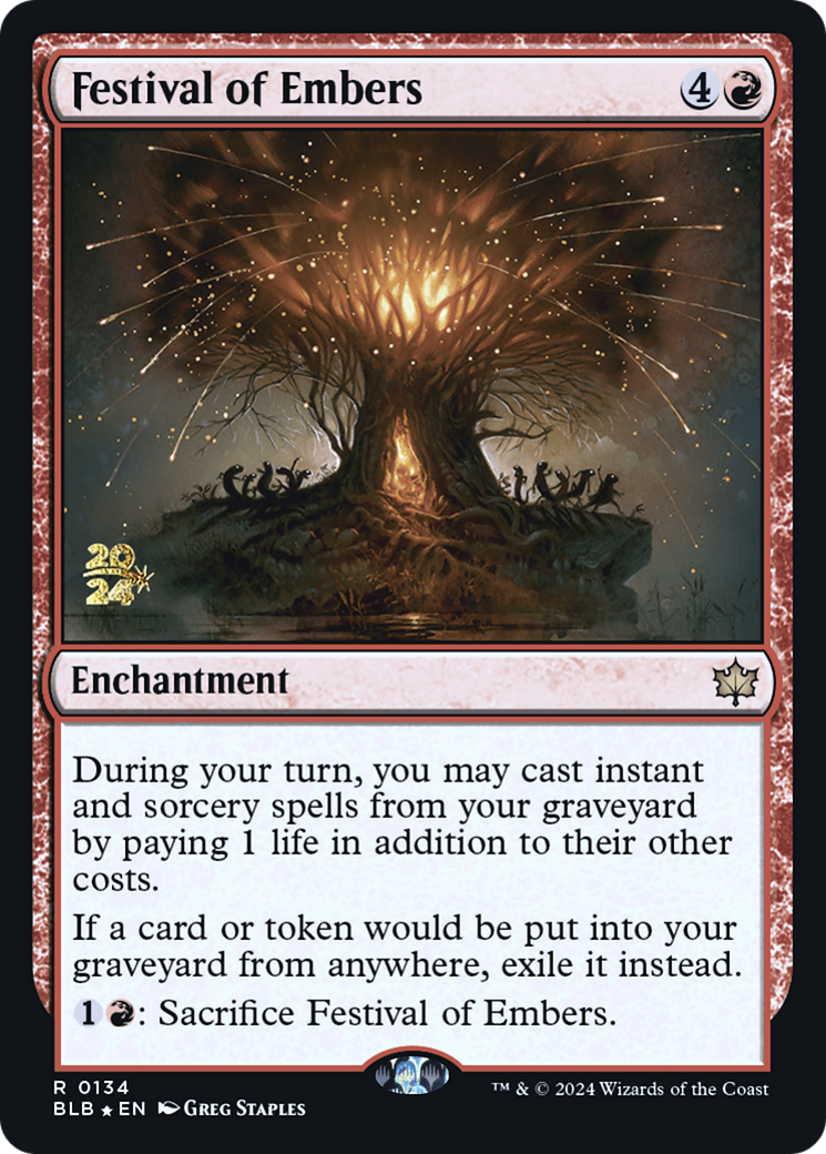 Image of Festival of Embers (PRE-134) - Bloomburrow Promos Foil