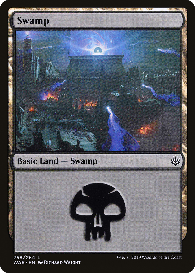 Image of Swamp (258) (WAR-258) - War of the Spark Foil