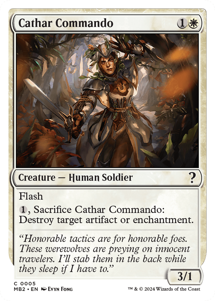 Image of Cathar Commando (White Border) (MB2-005) - Mystery Booster 2