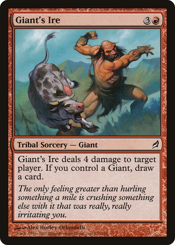 Image of Giant's Ire (LRW-170) - Lorwyn Foil