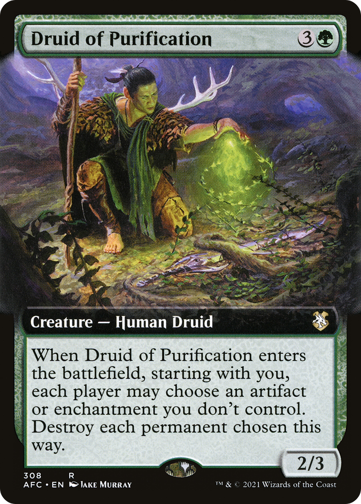 Image of Druid of Purification (Extended Art) (AFC-308) - Forgotten Realms Commander: (Extended Art)