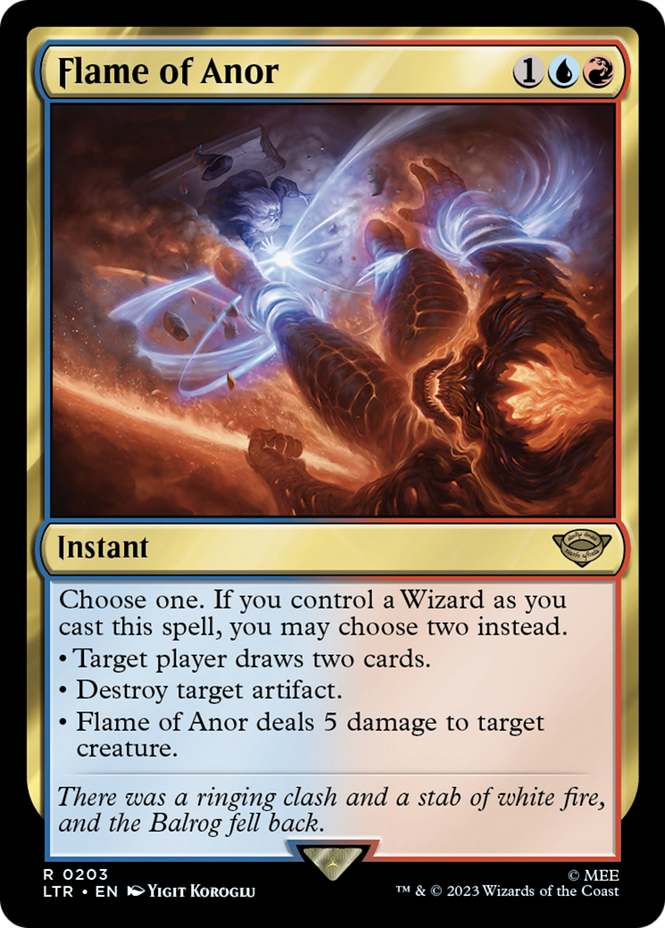 Image of Flame of Anor (LTR-203) - The Lord of the Rings: Tales of Middle-earth Foil