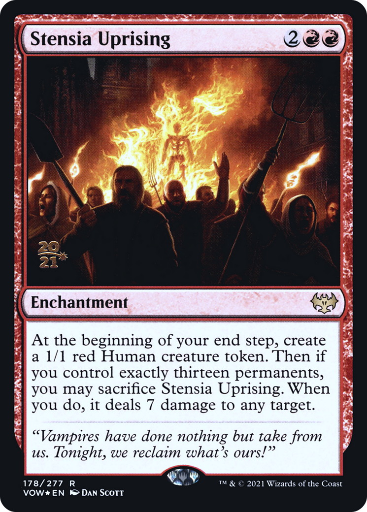Image of Stensia Uprising (PRE-178) - Innistrad: Crimson Vow Promos Foil