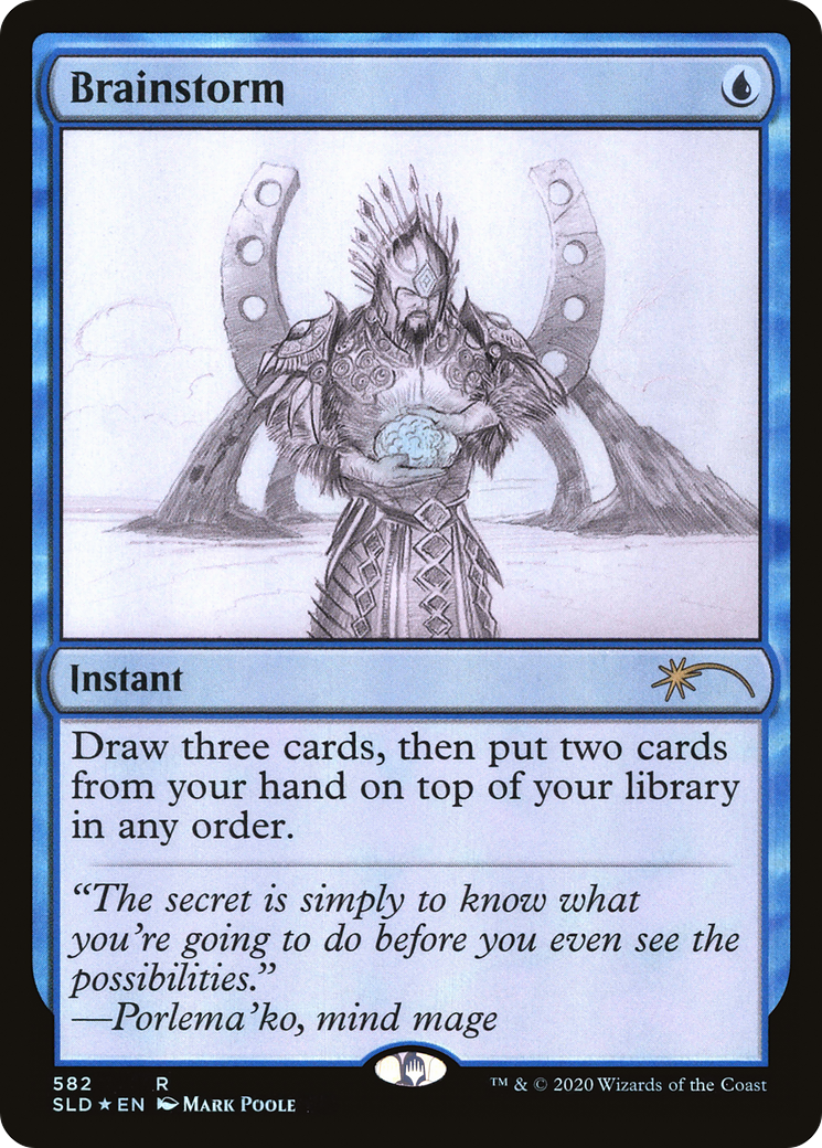 Image of Brainstorm (582) (Sketch Showcase) (SLD-582) - Secret Lair Drop Foil