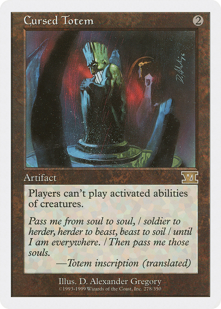 Image of Cursed Totem (6ED-278) - Classic Sixth Edition