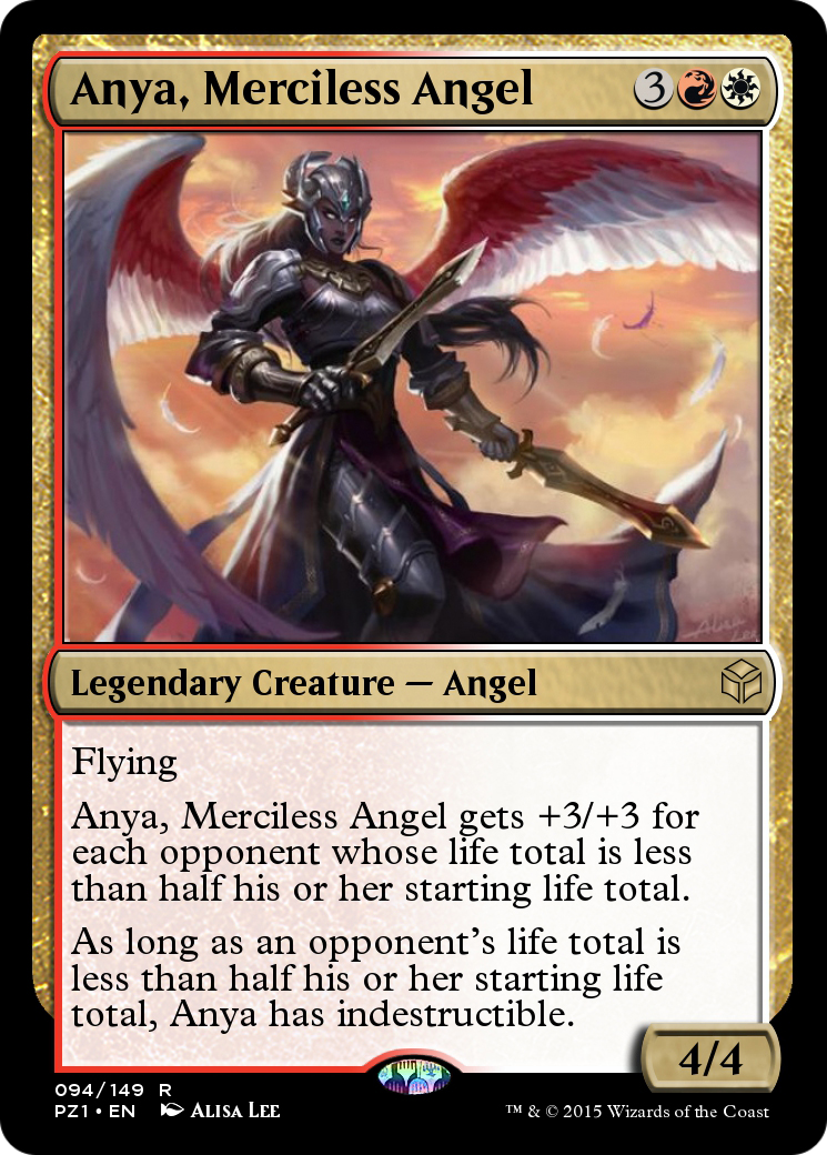 Image of Anya, Merciless Angel (PZ1-094) - Legendary Cube Prize Pack Foil