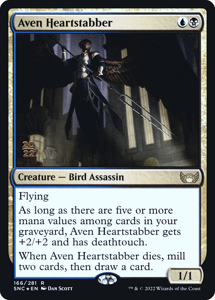 Image of Aven Heartstabber (PRE-166) - Streets of New Capenna Promos Foil
