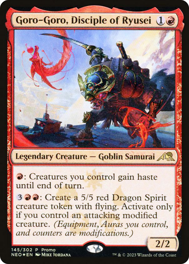 Image of Goro-Goro, Disciple of Ryusei (MEDIA-145) - Kamigawa: Neon Dynasty Promos Foil