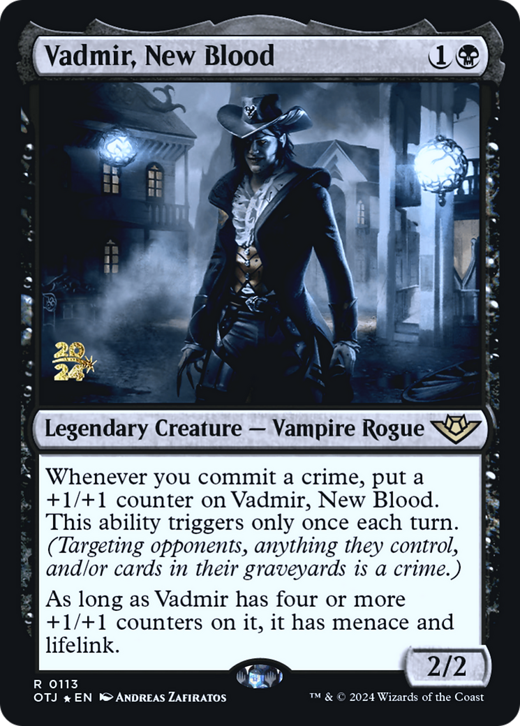 Image of Vadmir, New Blood (PRE-113) - Outlaws of Thunder Junction Promos Foil