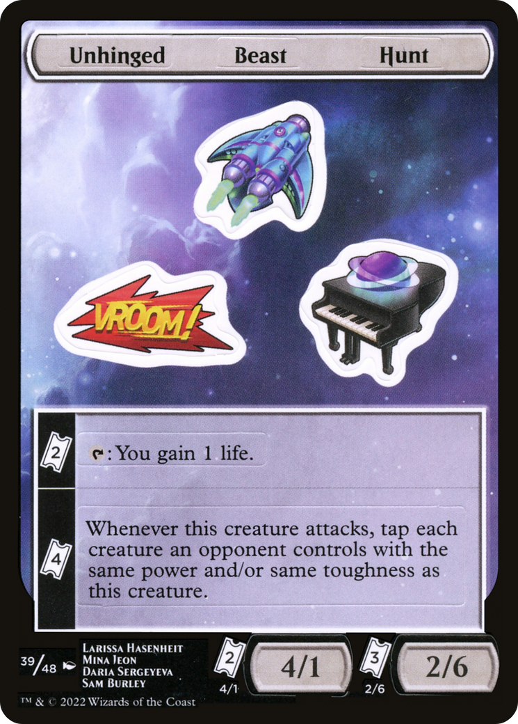 Image of Unhinged Beast Hunt (UNF-039) - Unfinity Sticker Sheets
