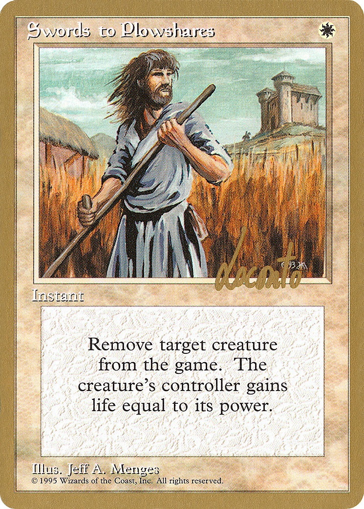 Image of Swords to Plowshares - 1996 Michael Loconto (4ED) (WCD-) - Pro Tour Collector Set