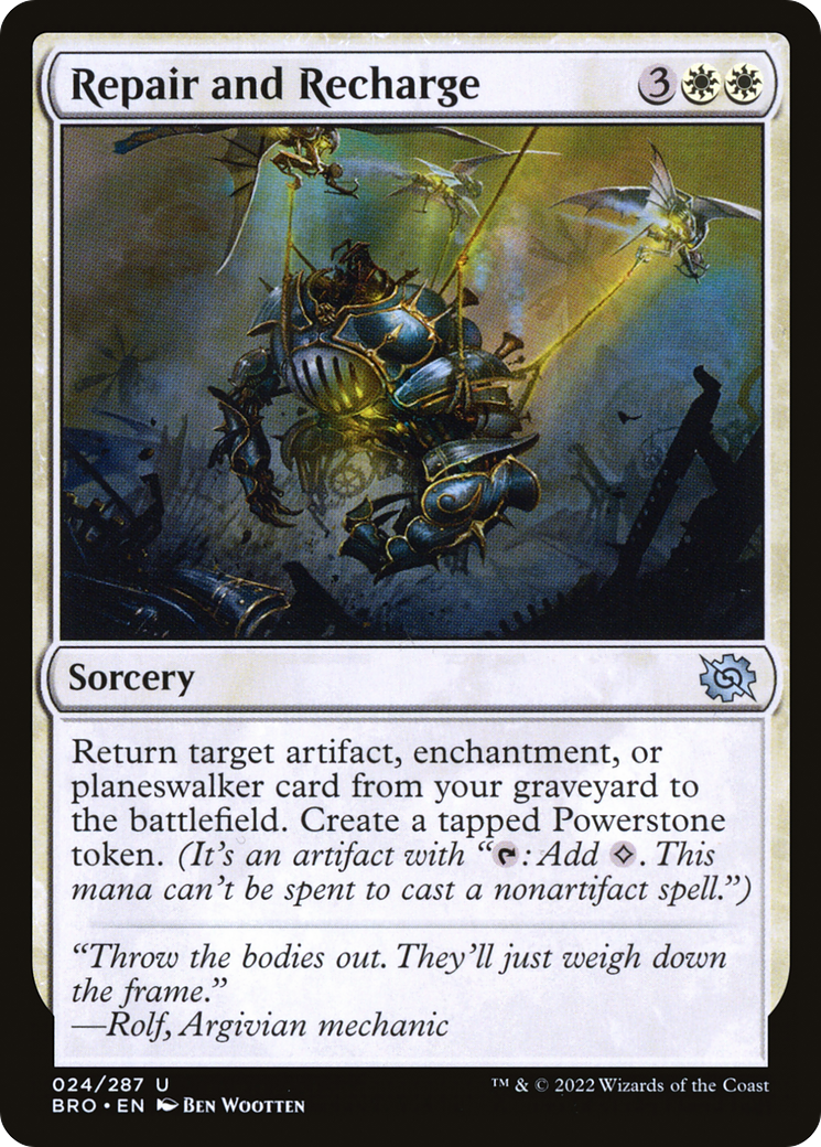 Image of Repair and Recharge (BRO-024) - The Brothers' War Foil