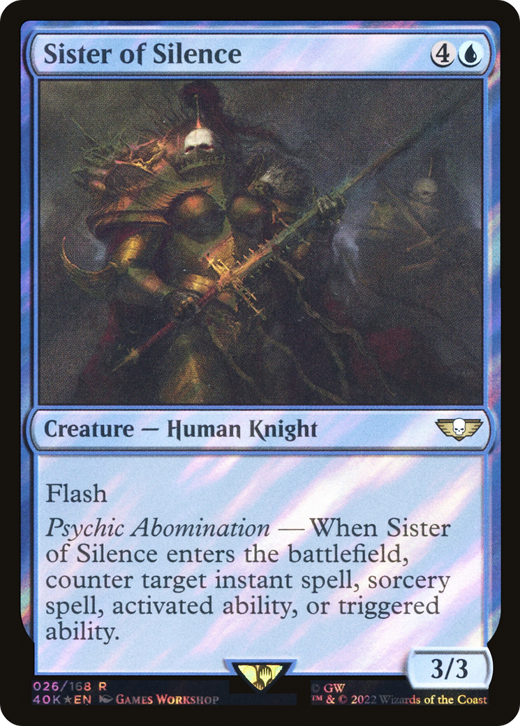 Image of Sister of Silence (Surge Foil) (40K-026) - Warhammer 40,000 Commander Foil