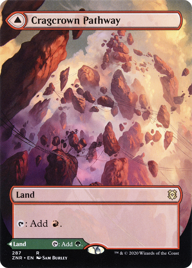 Image of Cragcrown Pathway (Borderless) (ZNR-287) - Zendikar Rising: (Showcase) (Borderless)