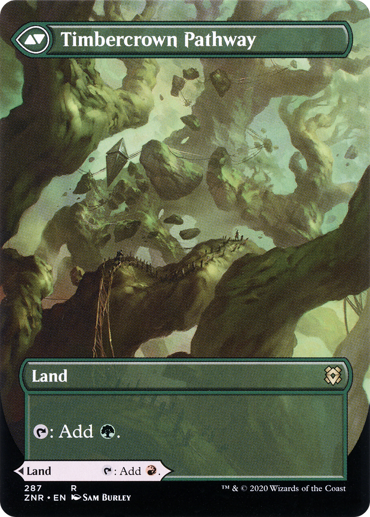 Image of Cragcrown Pathway (Borderless) (ZNR-287) - Zendikar Rising: (Showcase) (Borderless) Foil