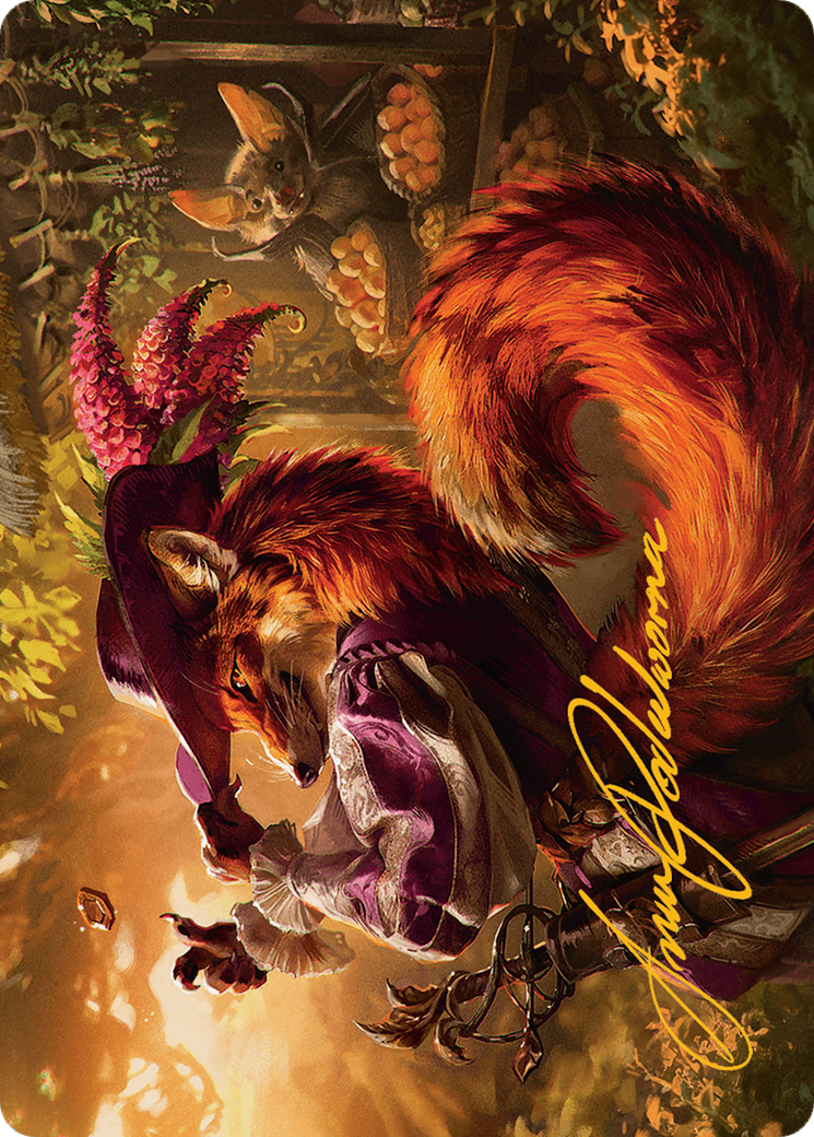 Image of Mr. Foxglove // Mr. Foxglove (ABLB-031) - Bloomburrow Art Series (Borderless) Foil