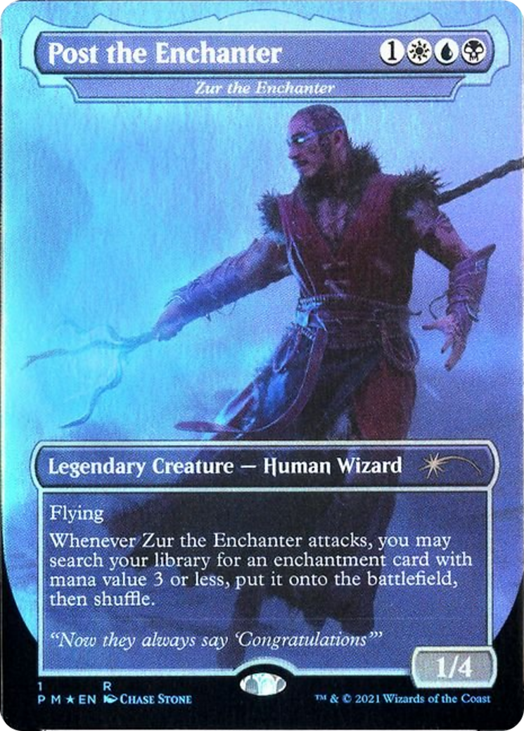 Image of Zur the Enchanter (PCEL-008) - Celebration Cards / Post the Enchanter (Borderless) Foil