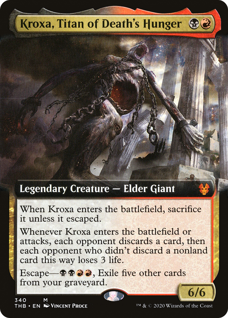 Image of Kroxa, Titan of Death's Hunger (Extended Art) (THB-340) - Theros Beyond Death: (Extended Art) Foil