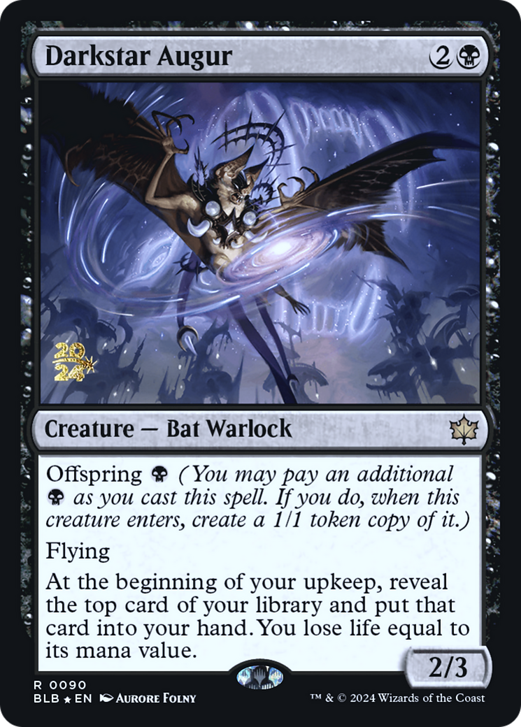 Image of Darkstar Augur (PRE-090) - Bloomburrow Promos Foil