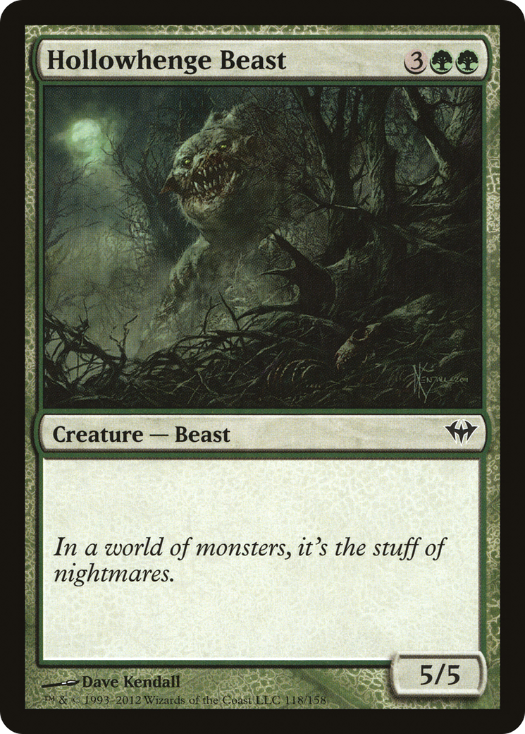Image of Hollowhenge Beast (DKA-118) - Dark Ascension Foil