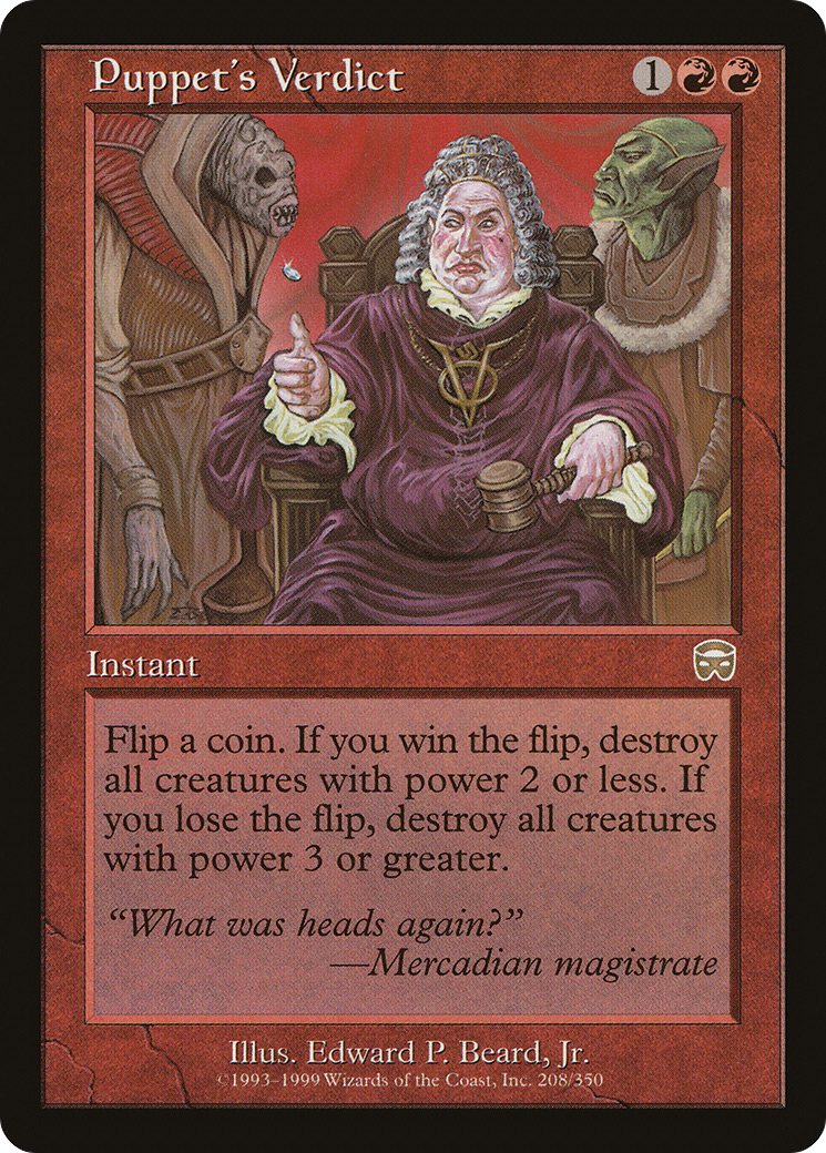 Image of Puppet's Verdict (MMQ-208) - Mercadian Masques