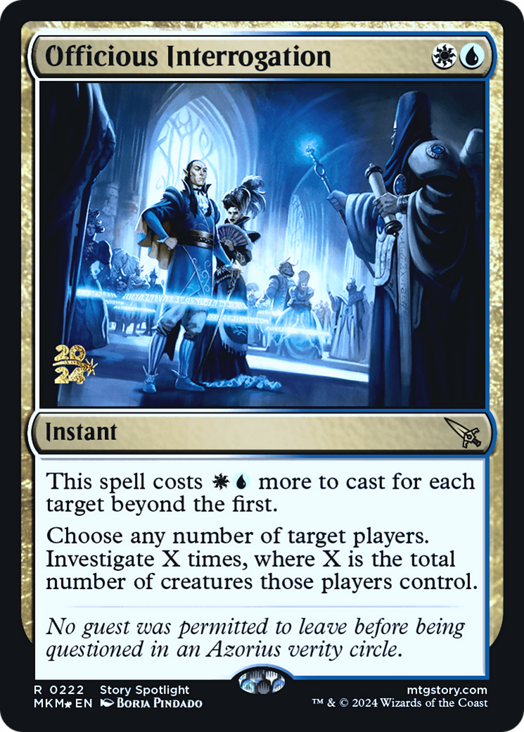 Image of Officious Interrogation (PRE-222) - Murders at Karlov Manor Promos Foil