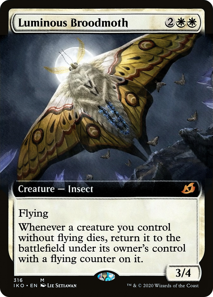 Image of Luminous Broodmoth (Extended Art) (IKO-316) - Ikoria: Lair of Behemoths: (Extended Art)