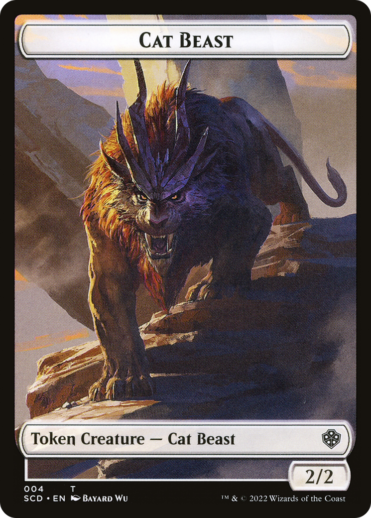 Image of Cat Beast (TSCD-004) - Starter Commander Deck Tokens Foil
