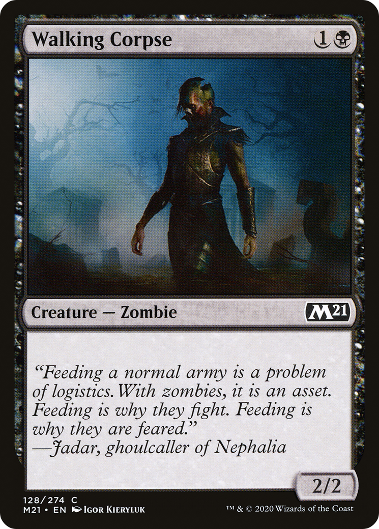 Image of Walking Corpse (M21-128) - Core Set 2021 Foil