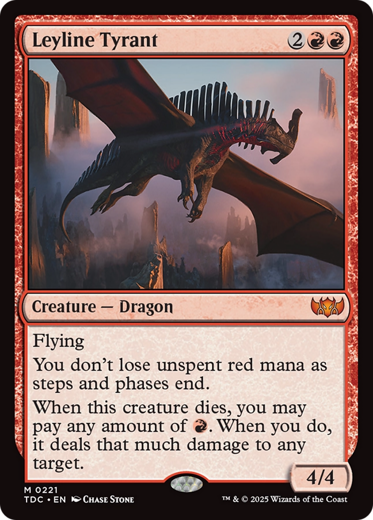 Image of Leyline Tyrant (TDC-221) - Commander: Tarkir: Dragonstorm