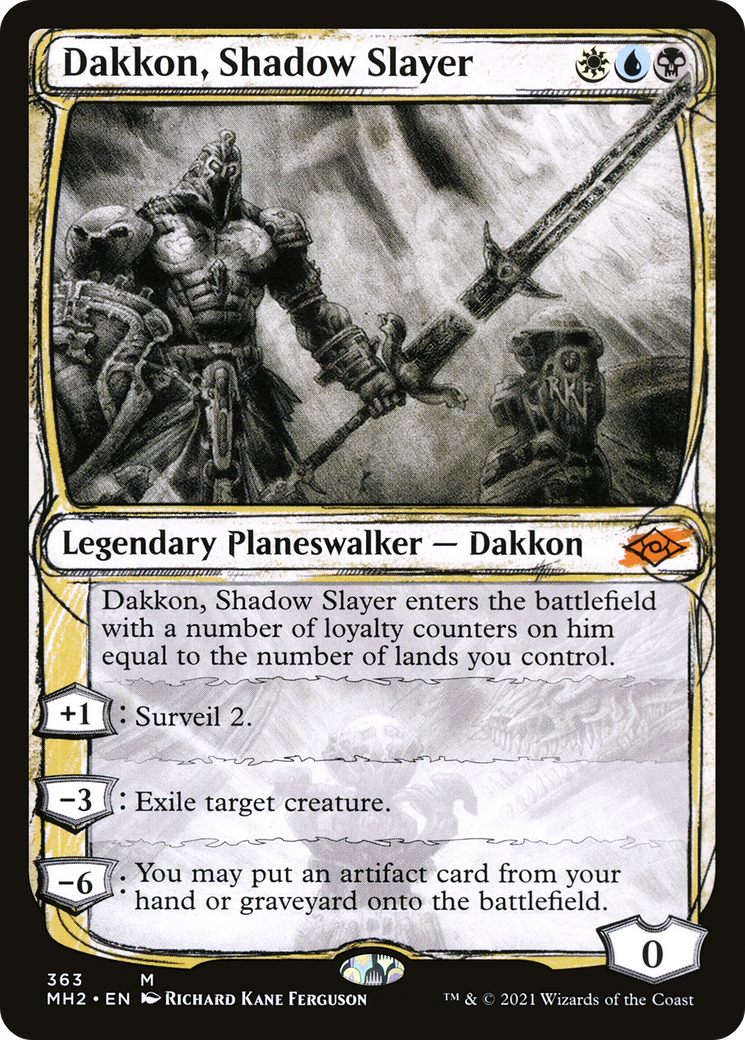 Image of Dakkon, Shadow Slayer (Showcase) (MH2-363) - Modern Horizons 2: (Showcase) Foil