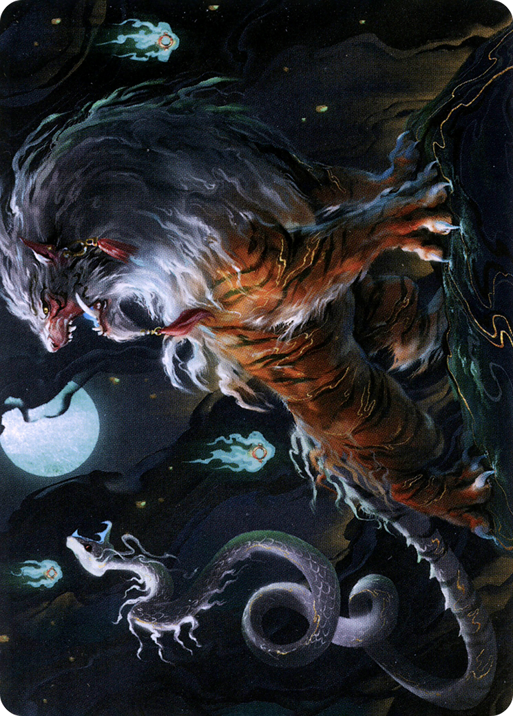 Image of Gloomshrieker // Gloomshrieker (ANEO-028) - Neon Dynasty Art Series (Borderless) Foil