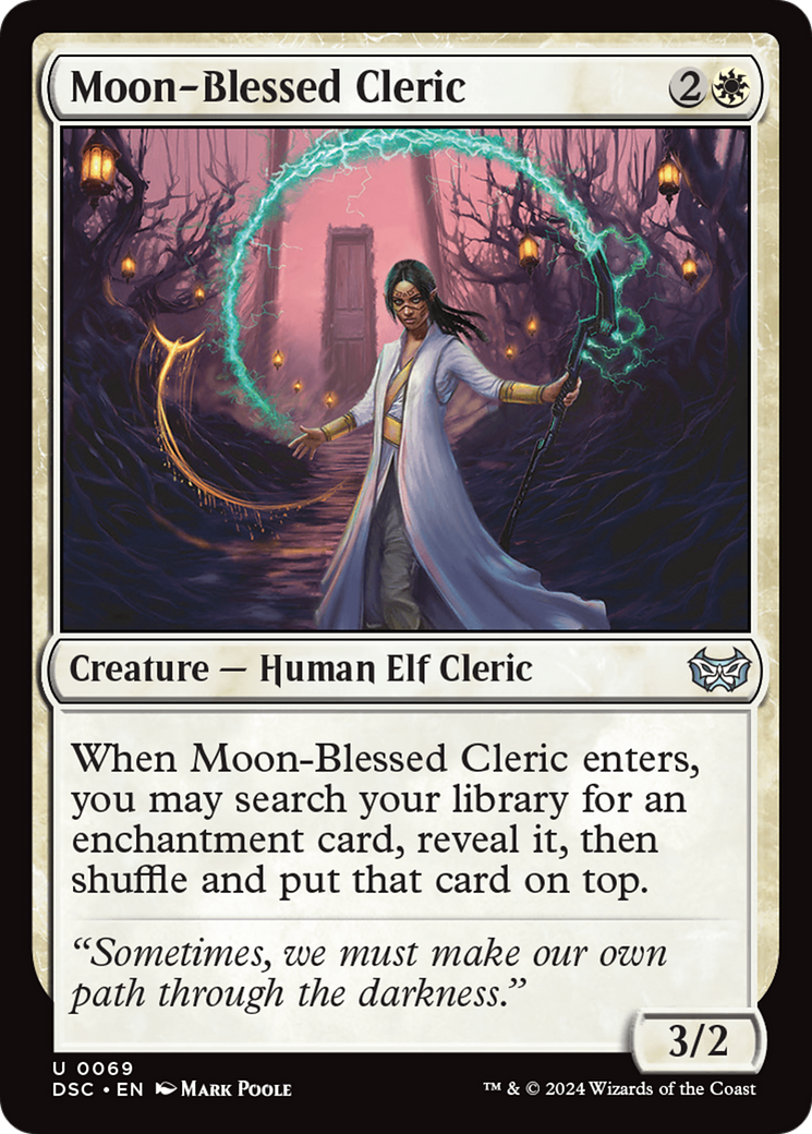 Image of Moon-Blessed Cleric (DSC-069) - Duskmourn: House of Horror Commander