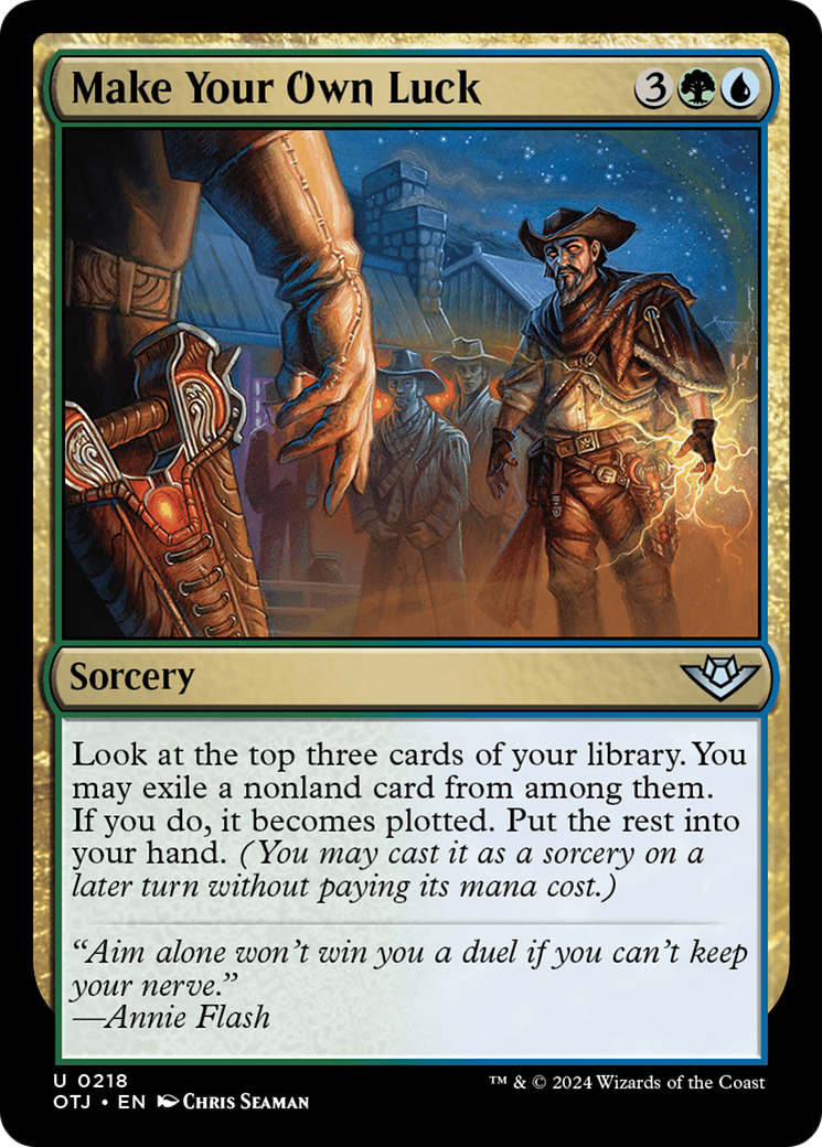 Image of Make Your Own Luck (OTJ-218) - Outlaws of Thunder Junction Foil